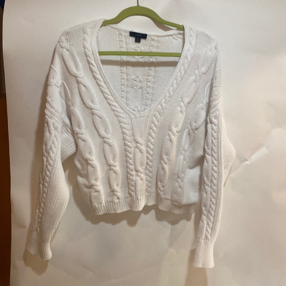Jcrew size medium deep v neck cable